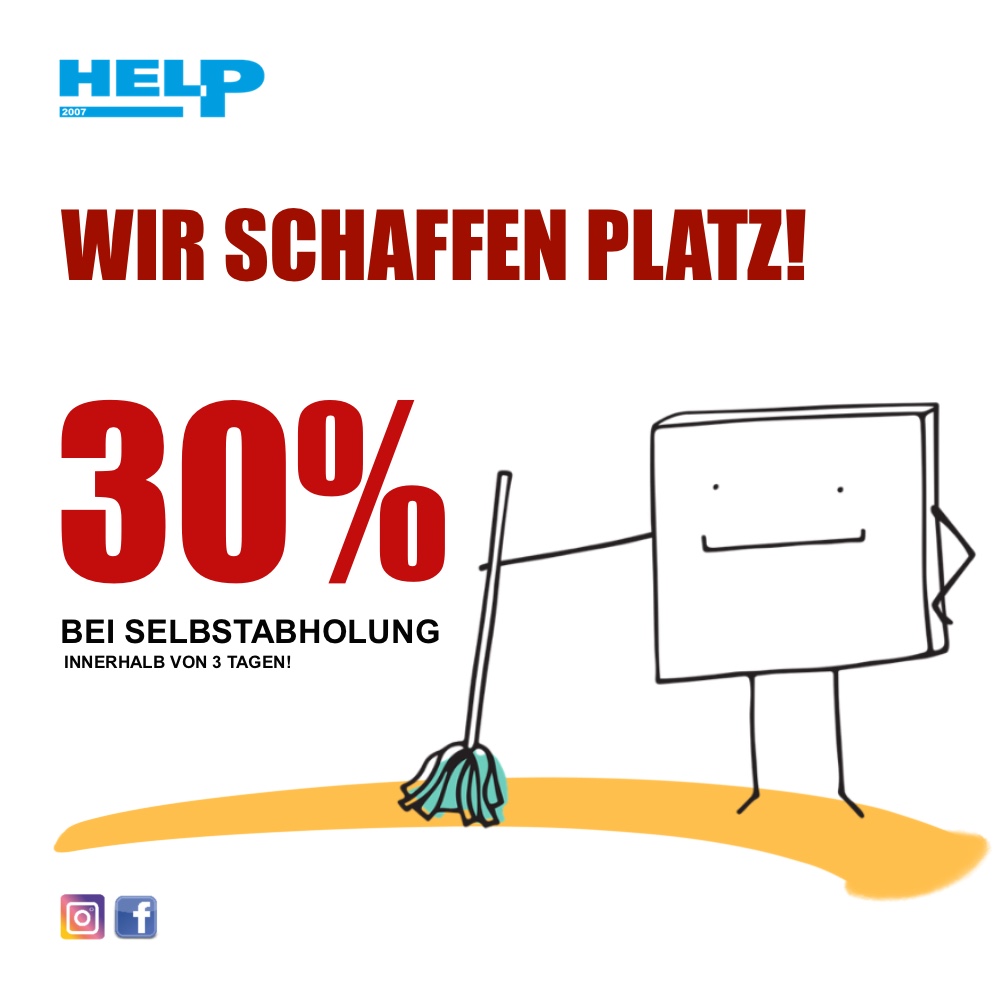 30 Rabatt auf Selbstabholung