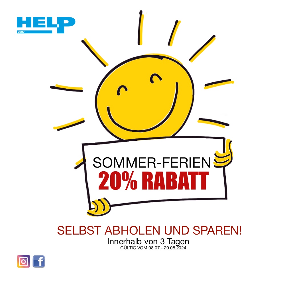 Ferienrabatt 8.7. 20.8.24